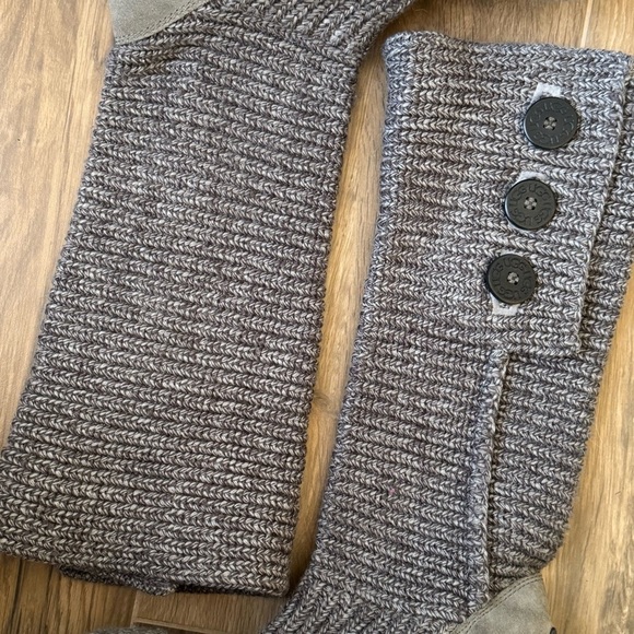 UGG Classic Gray Knit Cardy Tall Button Boots - Picture 4 of 5